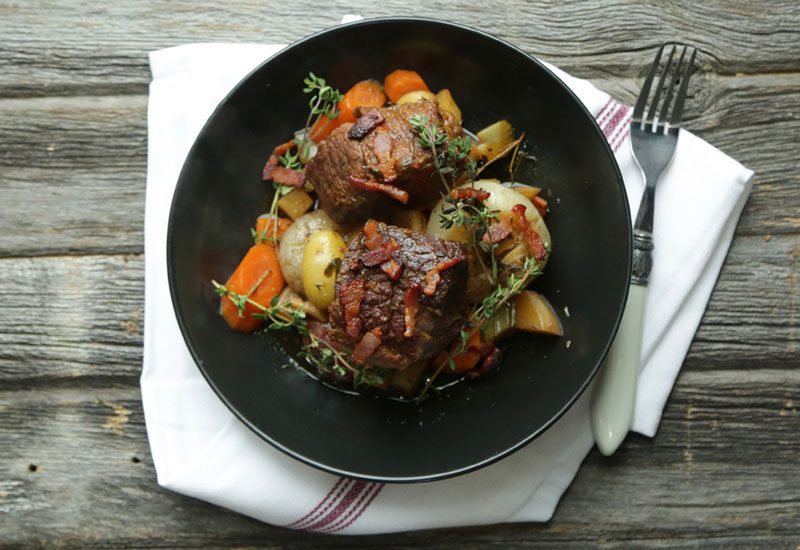 Beer Braised Pot Roast with Root Vegetables
