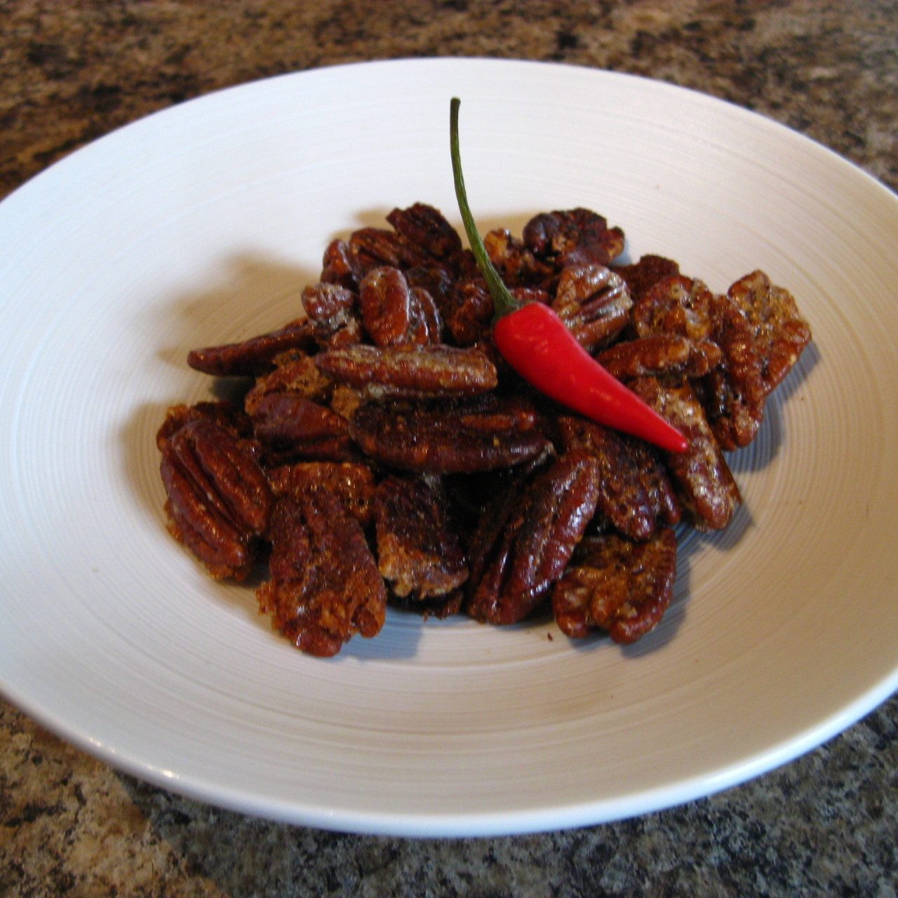 Spicy Glazed Pecans