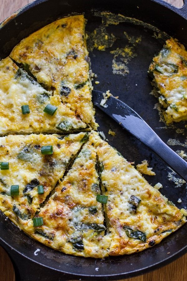 Grilled Poblano + Corn Frittata