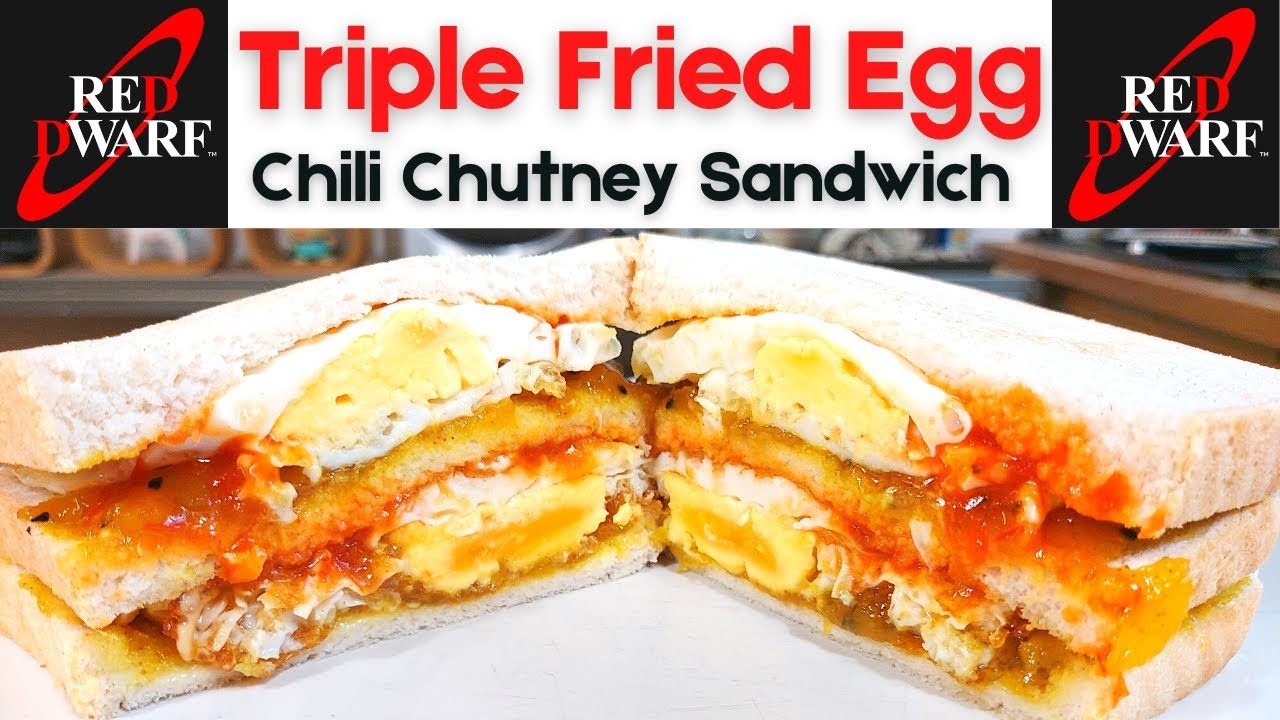 Triple Fried Egg Chili Chutney Sandwich