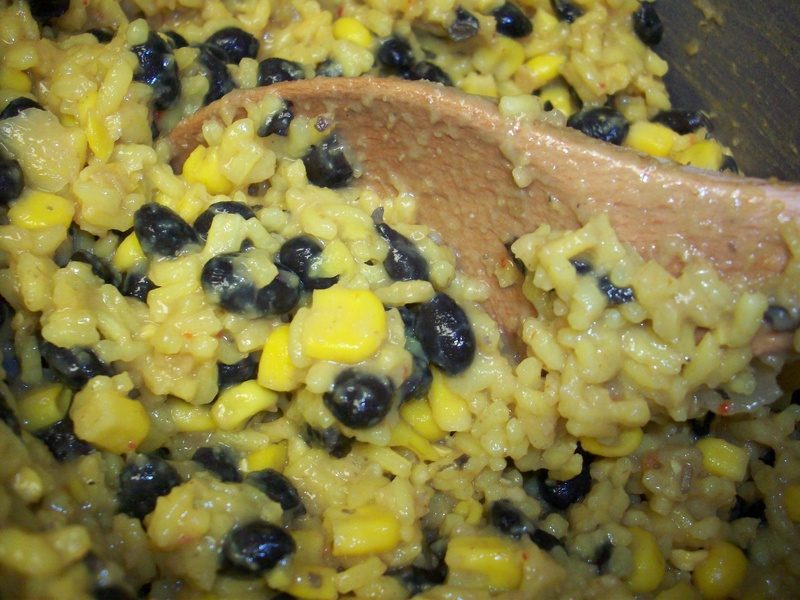 Black Beans, Corn, and Yellow Rice