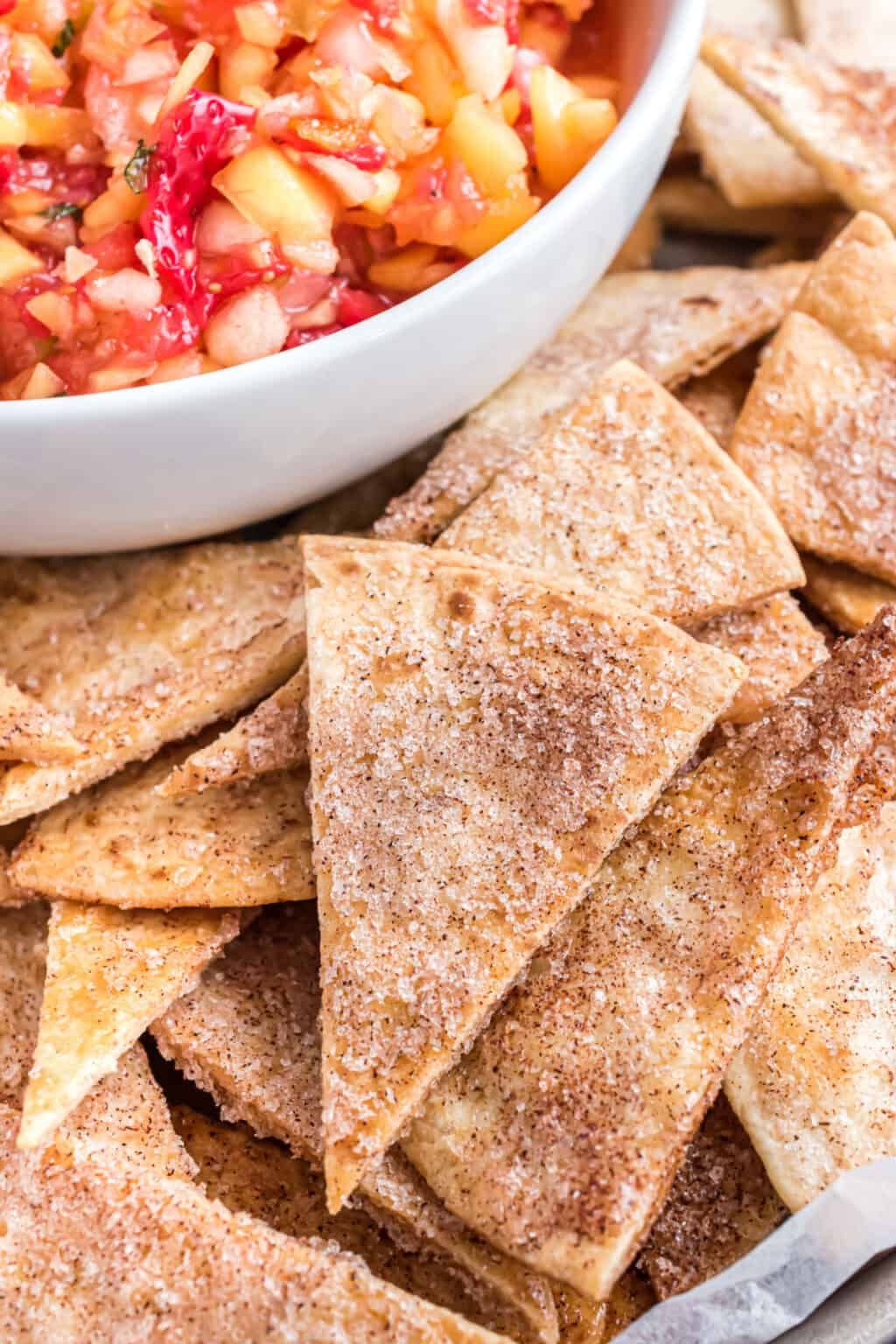 Baked Cinnamon Sugar Tortilla Chips