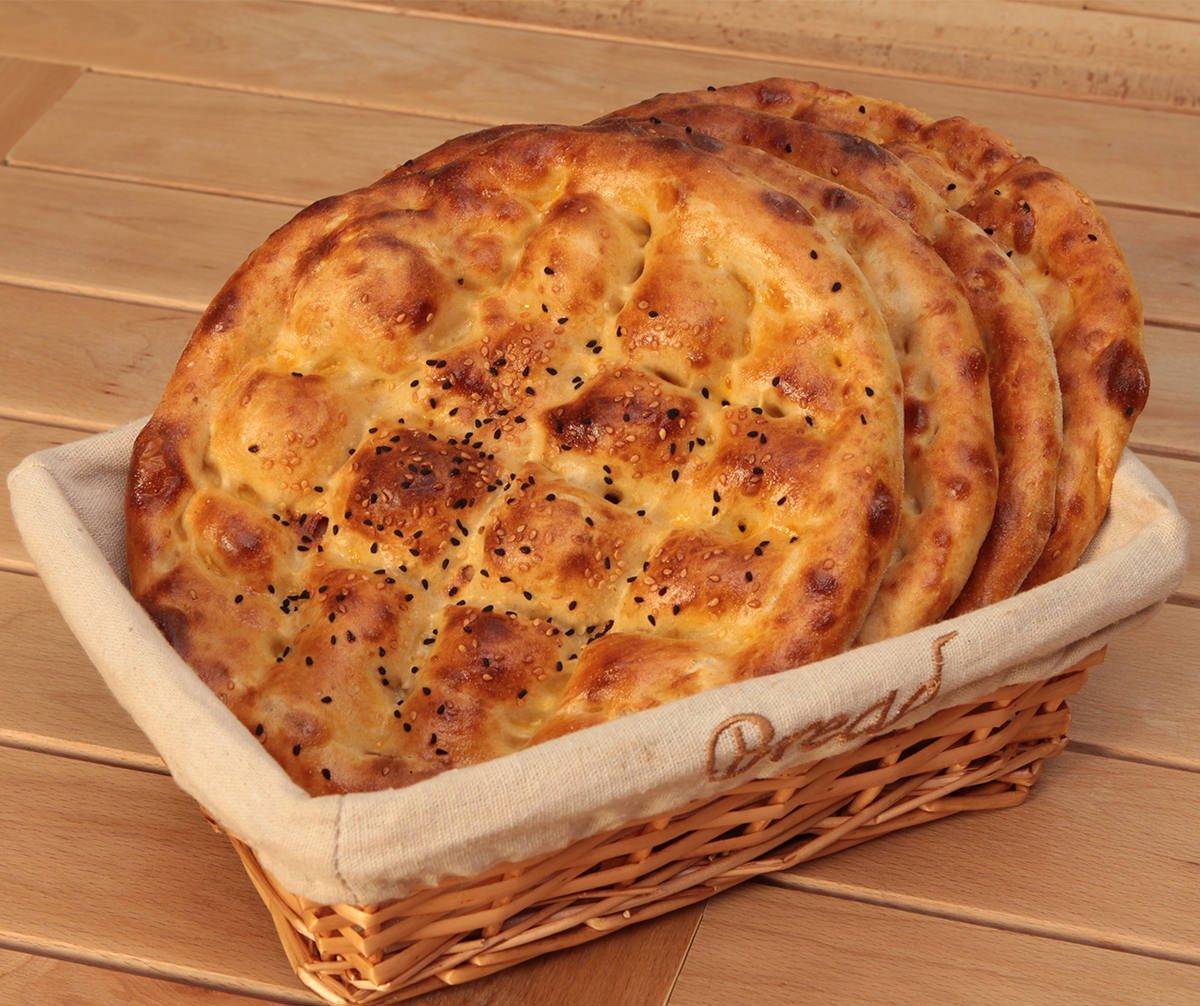 Freshly baked Ekmek Turkish bread