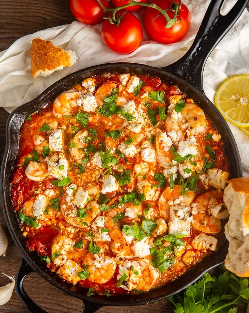 Greek Shrimp with Feta and Tomatoes