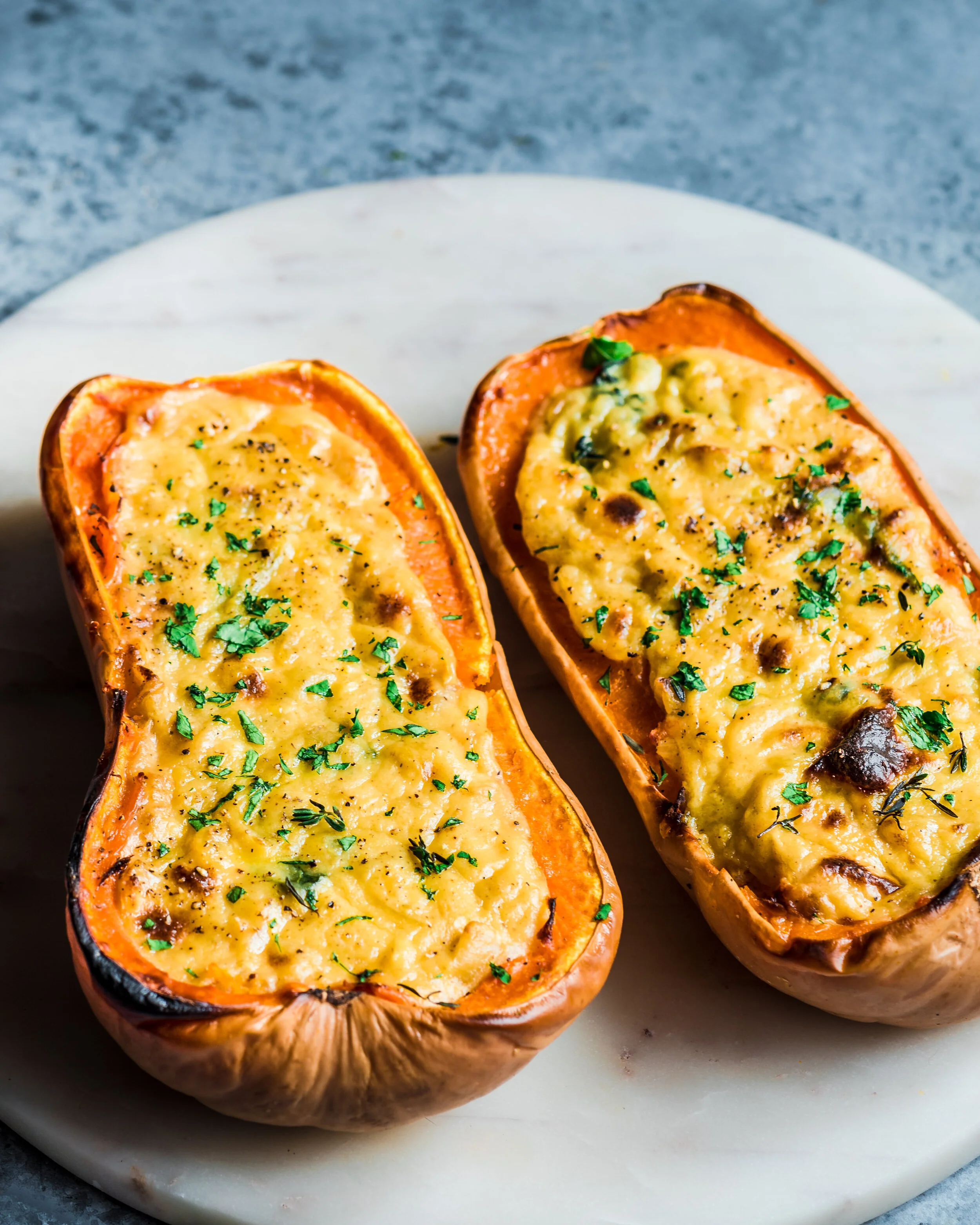 Cheesy Baked Butternut Squash
