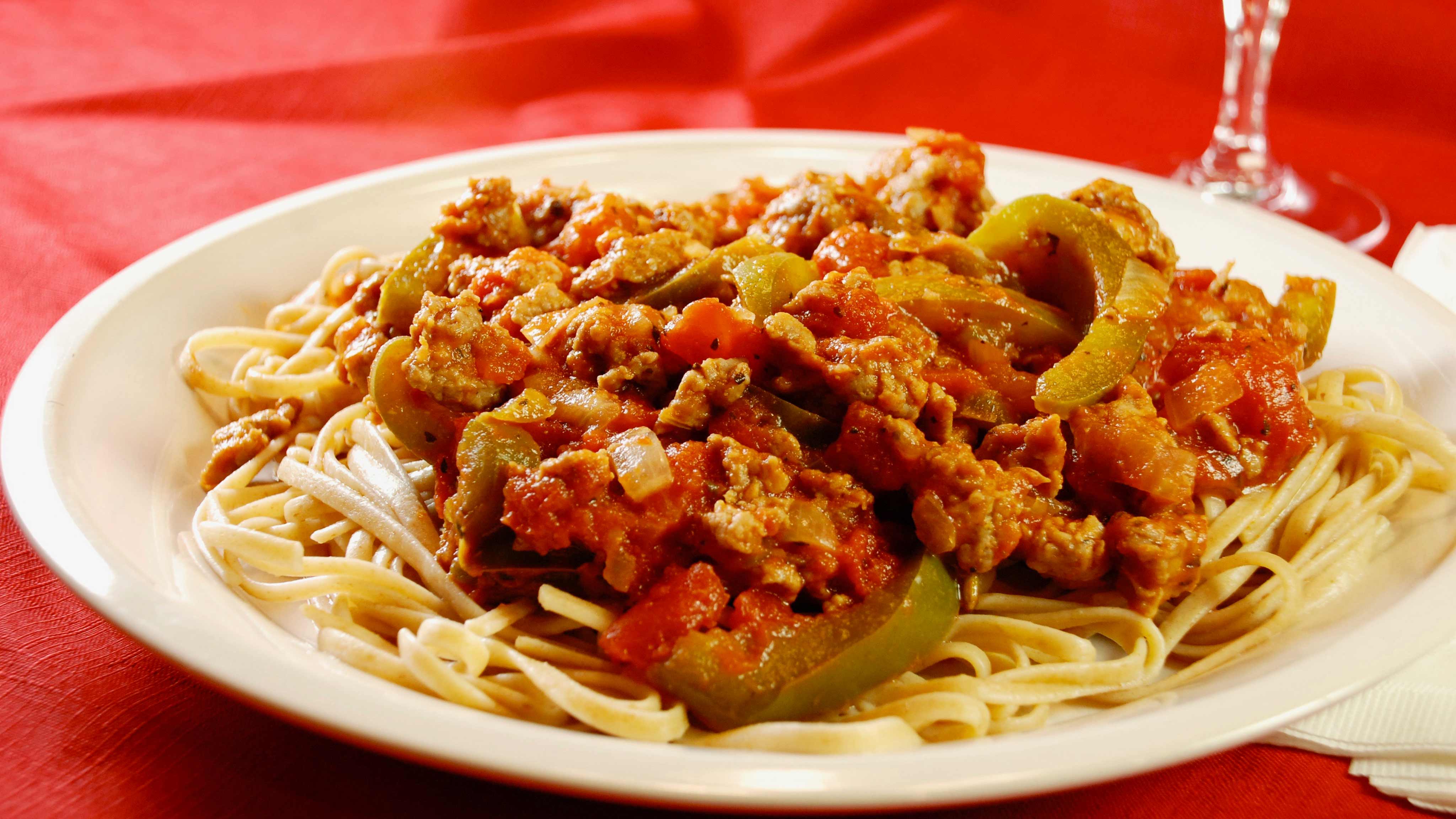 Linguine with Italian Sausage and Peppers