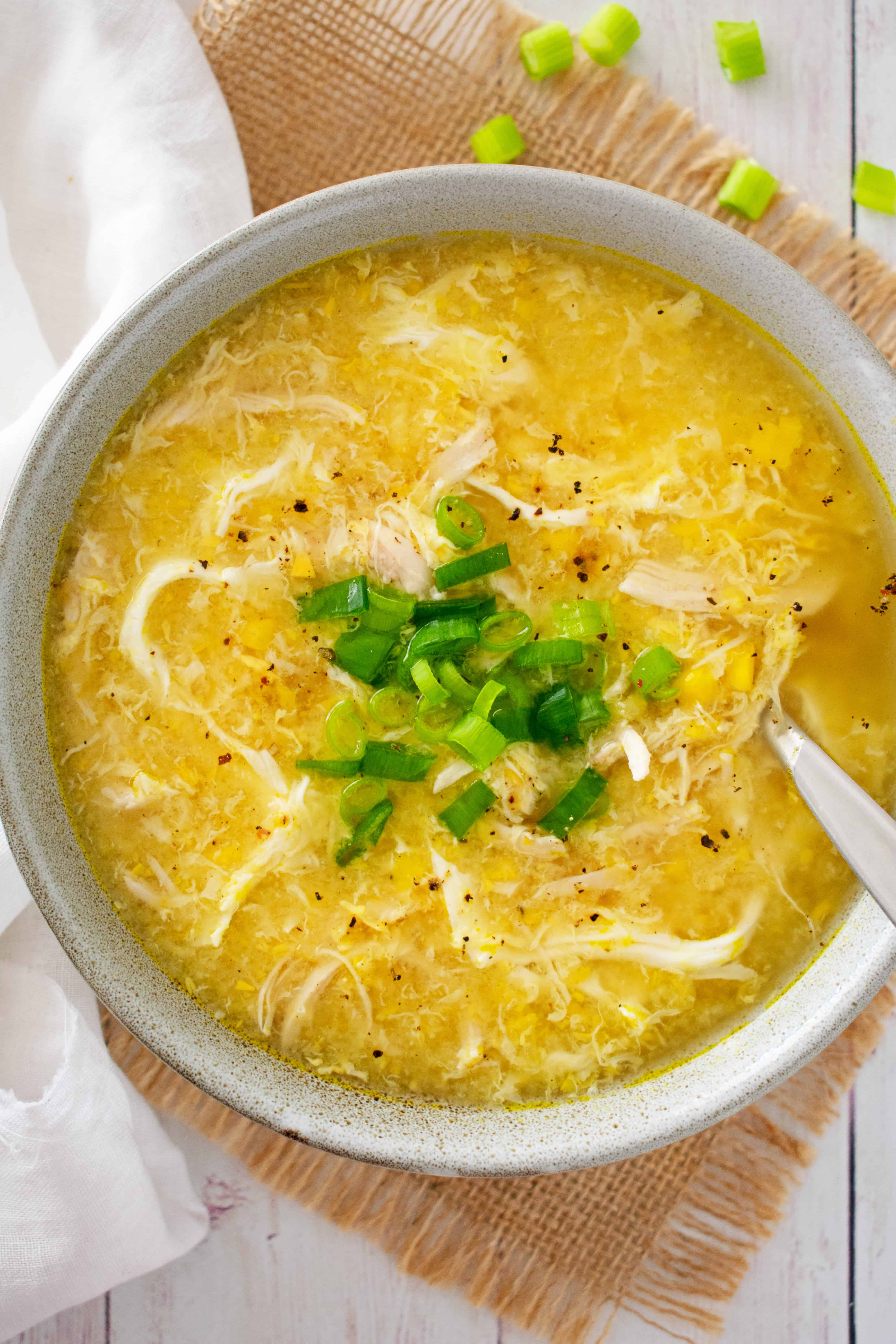 Quick Chicken and Sweetcorn Soup