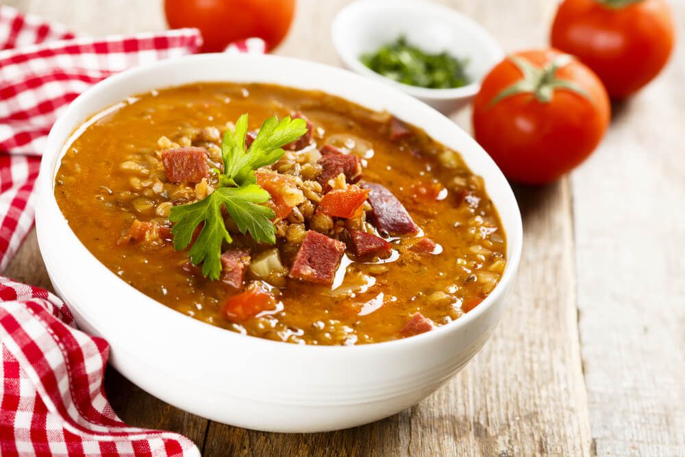 Beefy Lentil Vegetable Soup