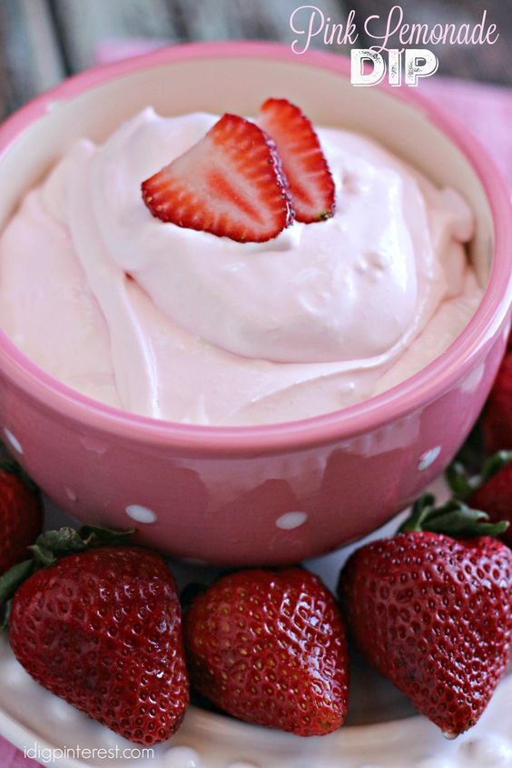 Delicious Pink Lemonade Fruit Dip