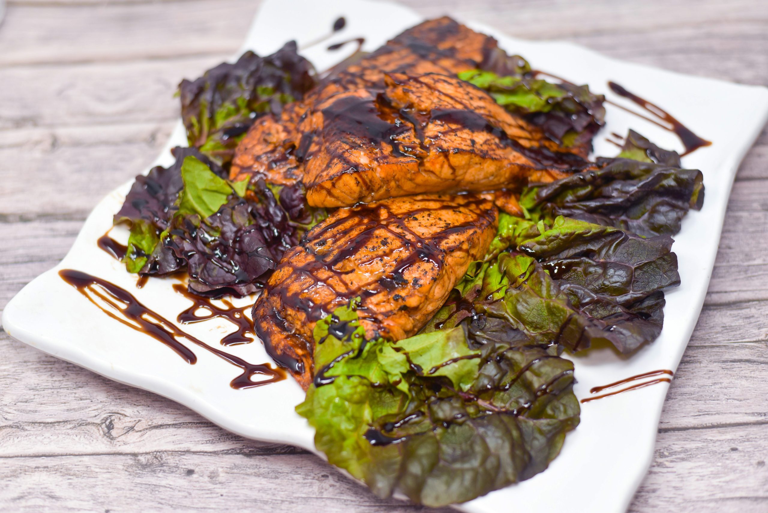 Balsamic & Rosemary Grilled Salmon