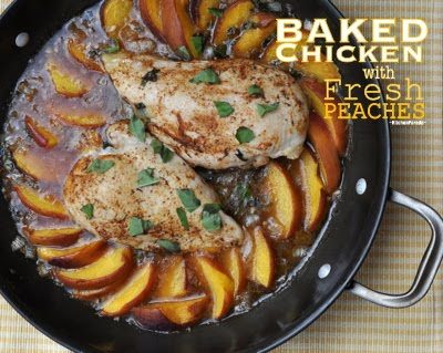Baked Chicken with Fresh Peaches