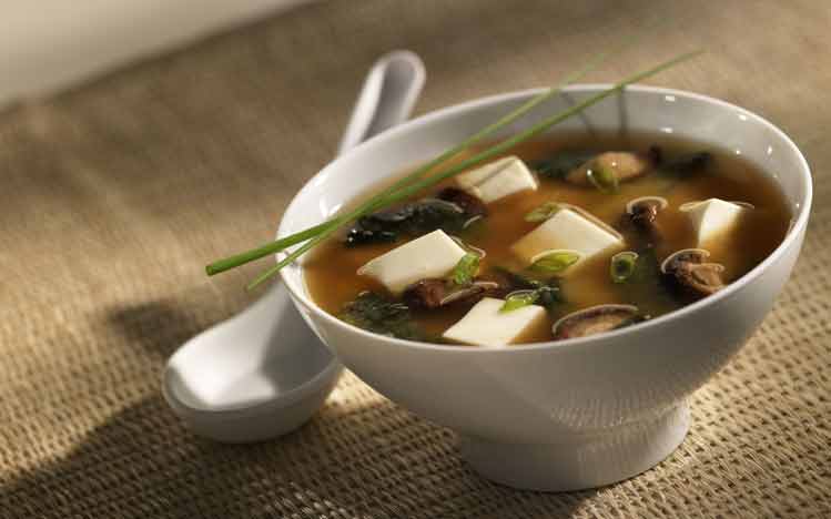 Miso Soup With Shiitake Mushrooms and Tofu