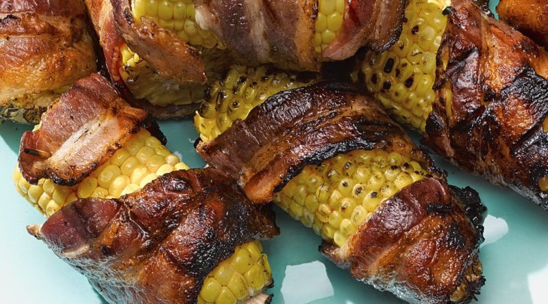 Grilled Bacon Wrapped Corn On The Cob