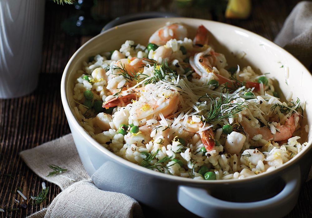 Delicious Lemon Dill Seafood Risotto