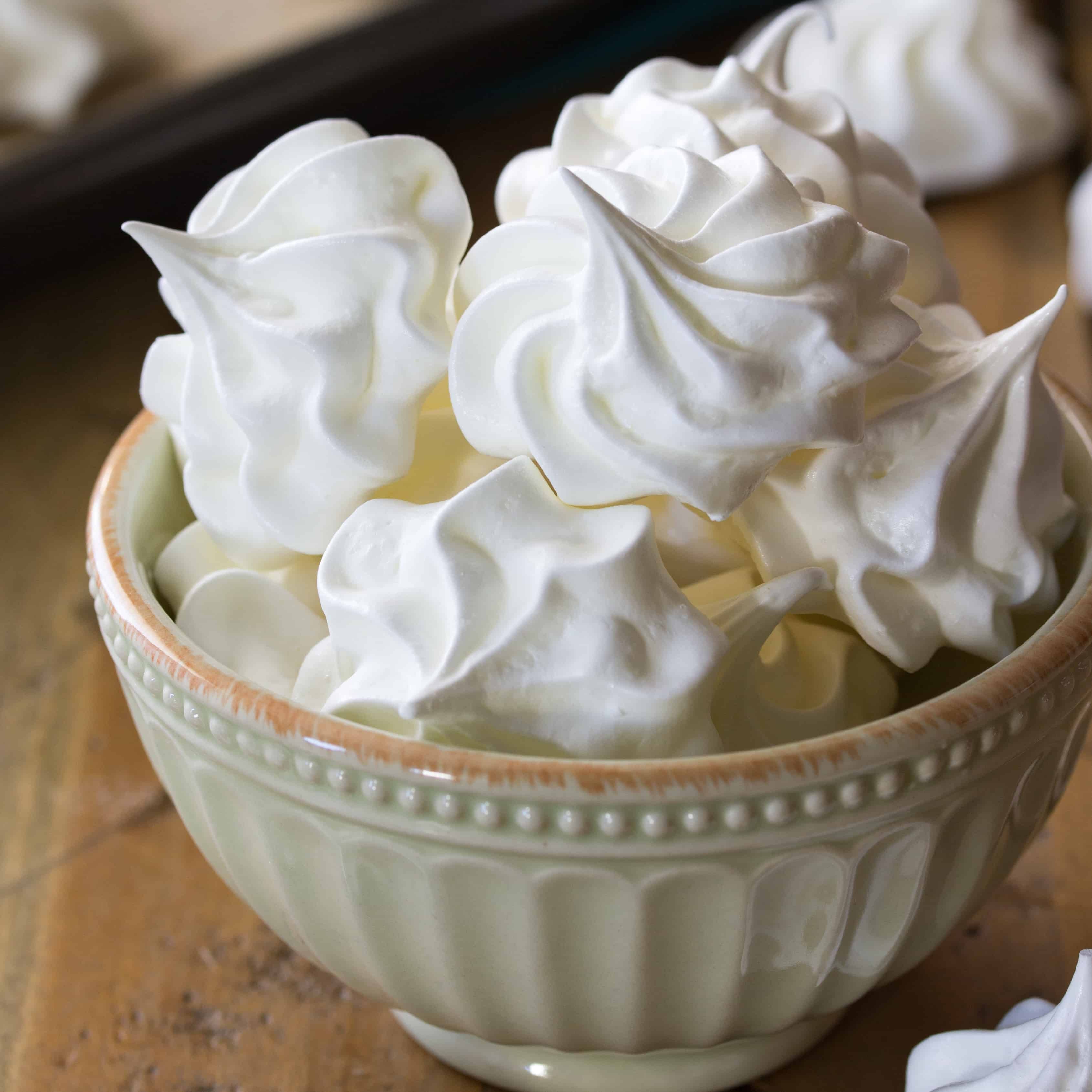 Meringue cookies on a plate