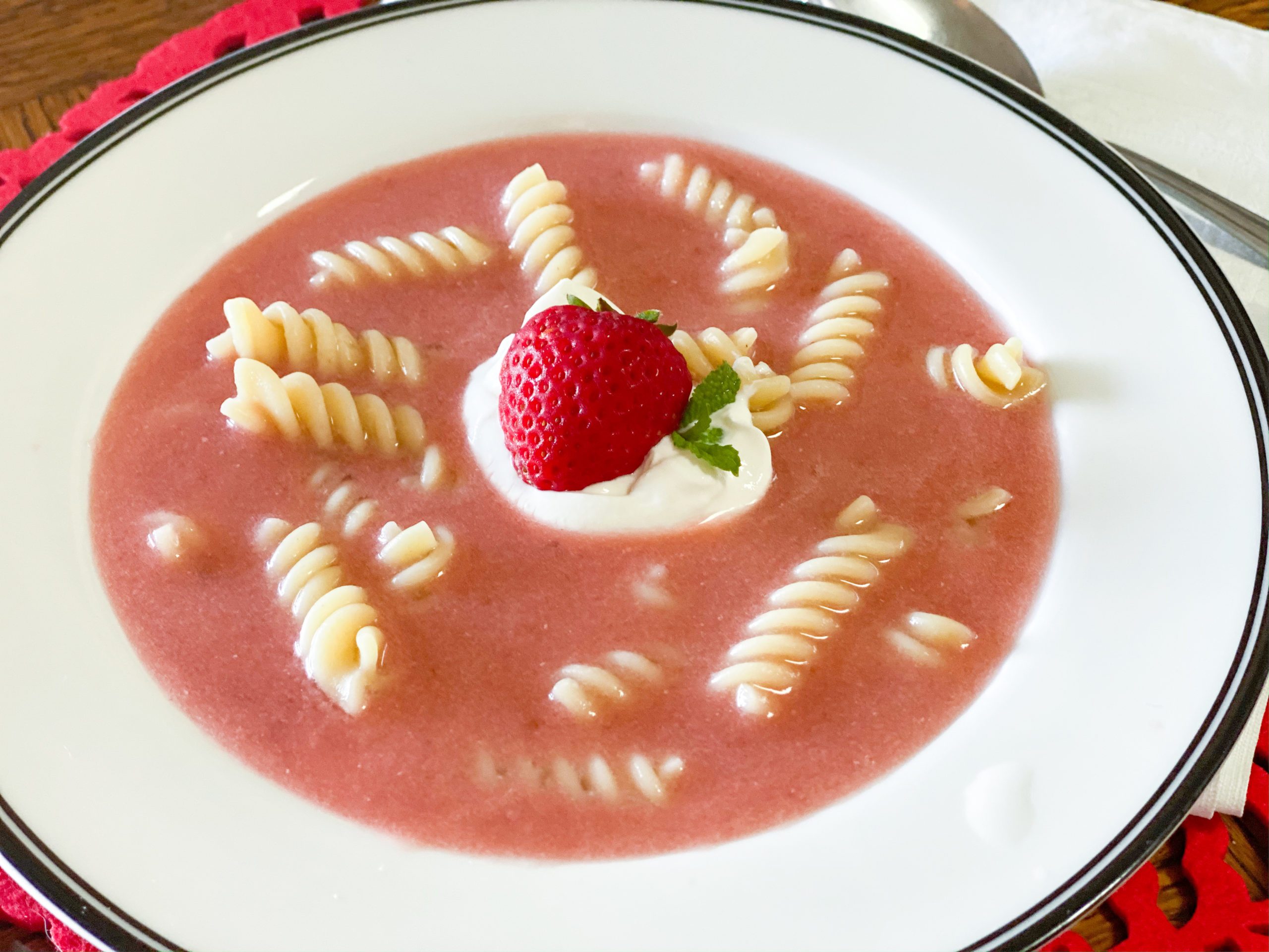 Bowl of Polish Strawberry Soup