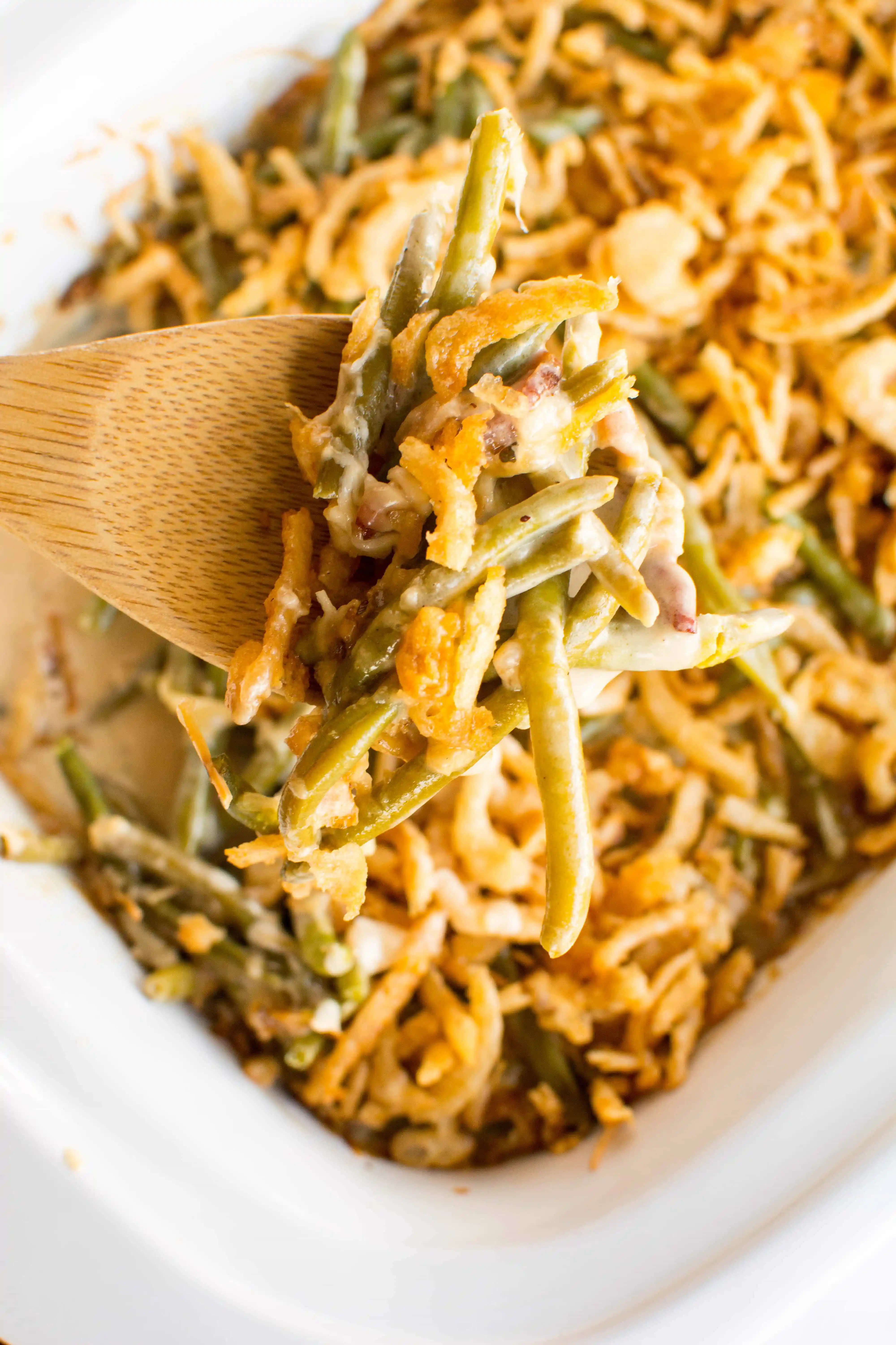 Slow Cooker Fresh Green Bean Casserole