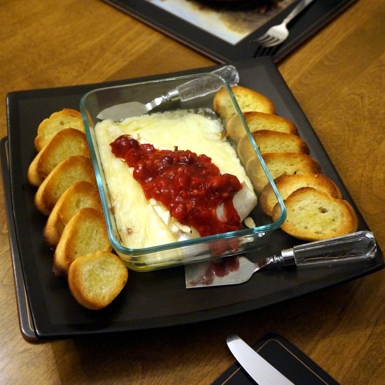 Baked Brie with Cranberry Chutney
