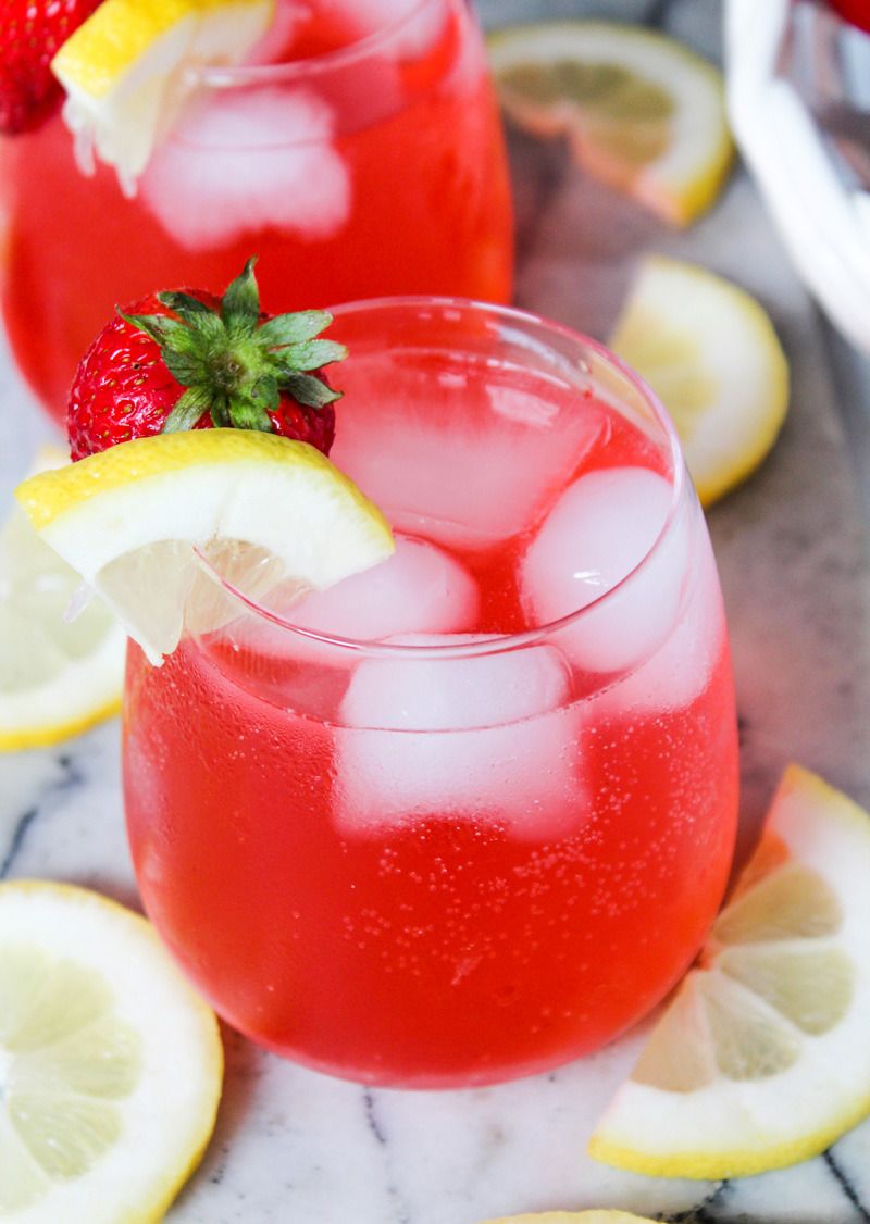 Fruity Cocktails - Strawberry Lemonade Sparkler