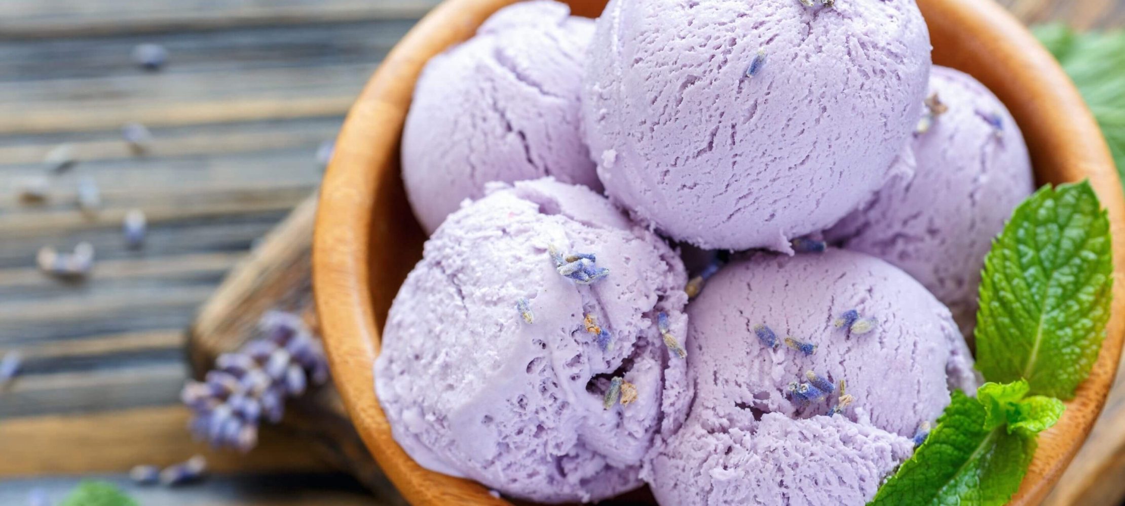 Low-Sugar Lavender Ice Cream
