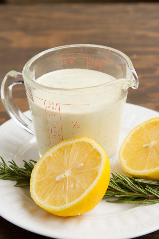 Creamy Lemon Rosemary Salad Dressing