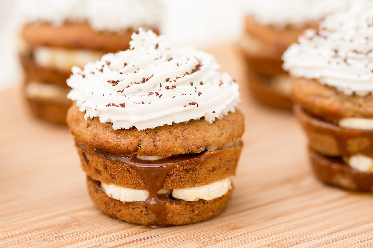 Vegan banana coconut cupcakes