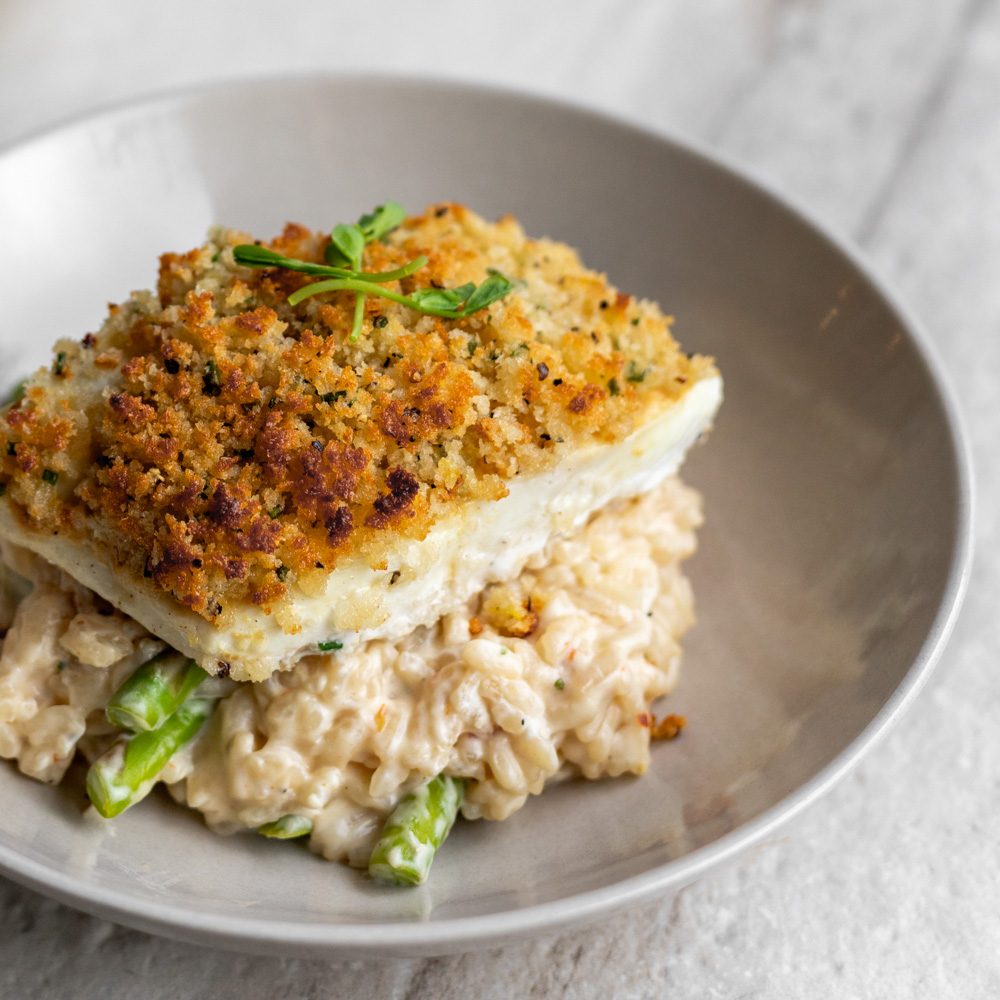 Panko-Herb Crusted Halibut
