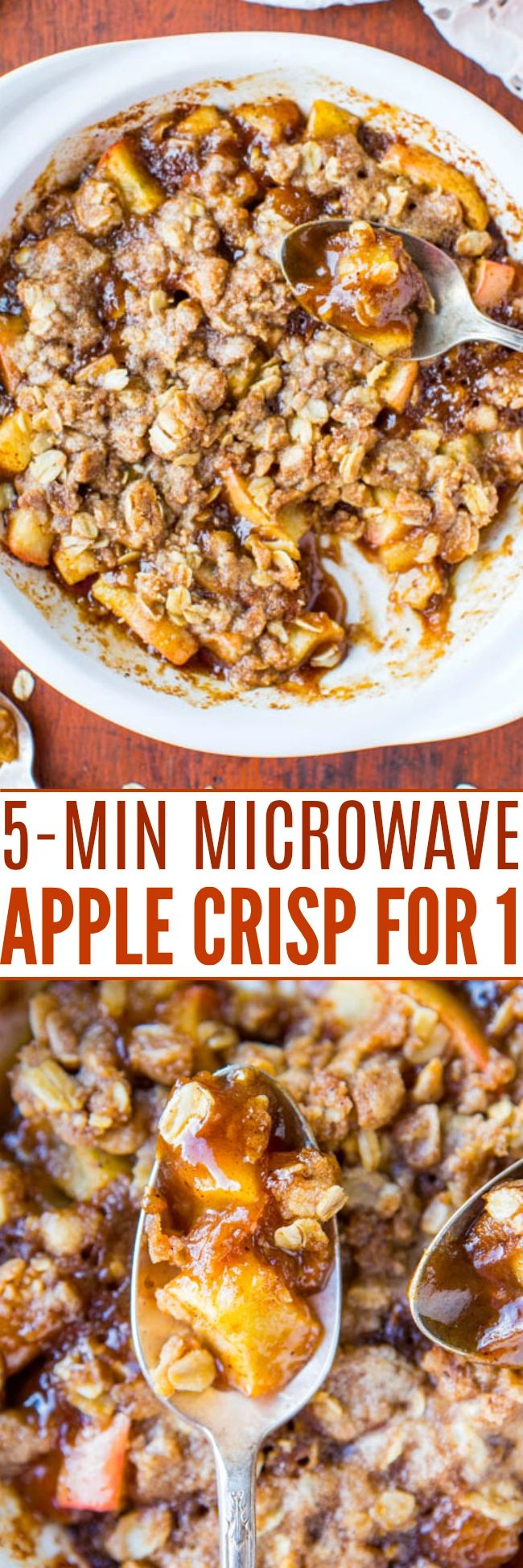 5-Minute Microwave Apple Cinnamon Crisp
