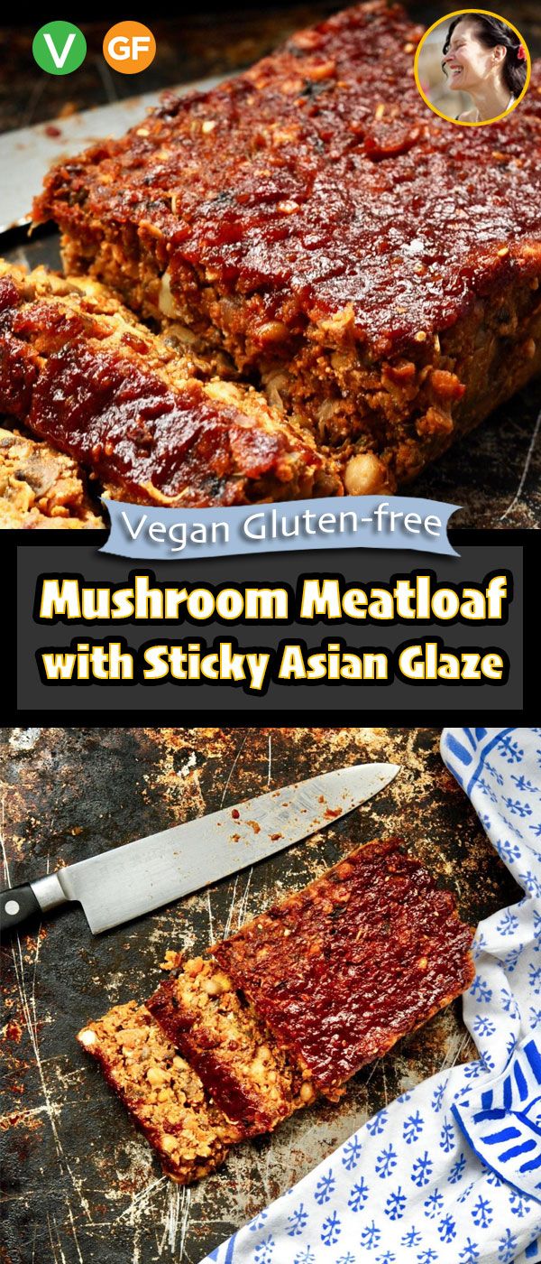 Vegan Mushroom Meatloaf with Sticky Asian Glaze