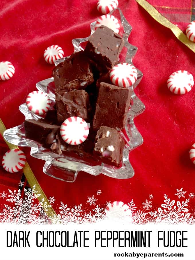 Dark Chocolate Peppermint Fudge