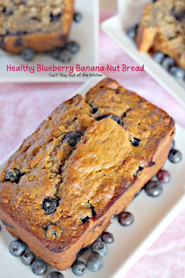 Healthy Blueberry Banana-Nut Bread