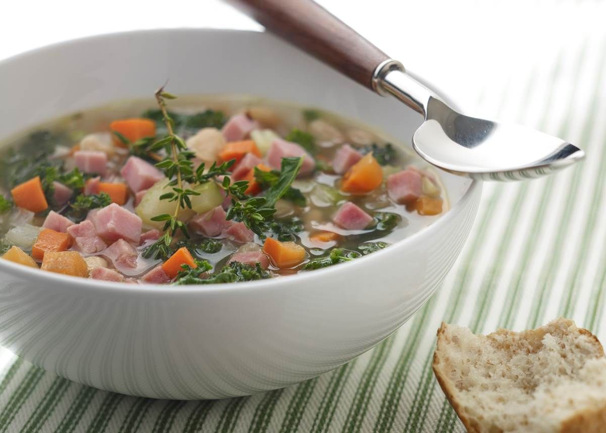 Tuscan Smoked Turkey and Bean Soup