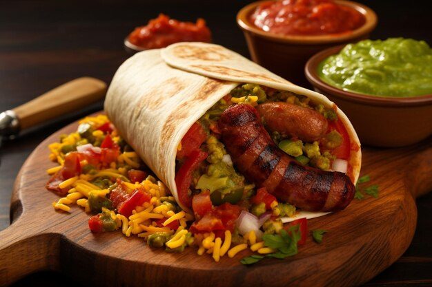 Sausage and Pepper Sunrise Burrito