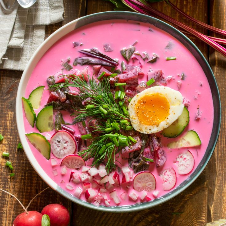Colorful Polish Cold Beet Soup