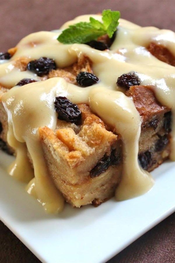 Best Bread Pudding with Vanilla Sauce