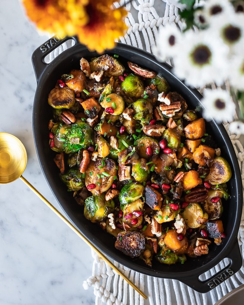 Brussels Sprout Hash with Maple Miso Glaze