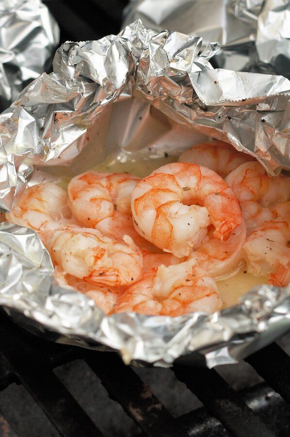 Herbed Shrimp Scampi in a Pouch