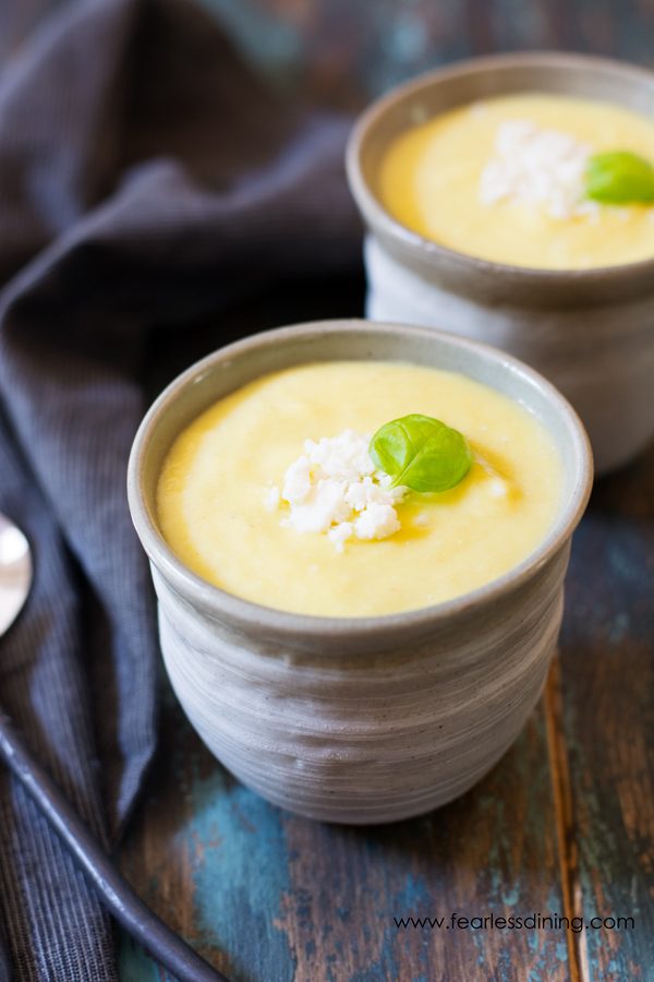 Chilled Pineapple Soup with Cojita Cheese