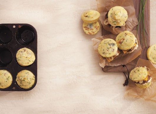 Bacon & Gorgonzola Cornbread Sliders