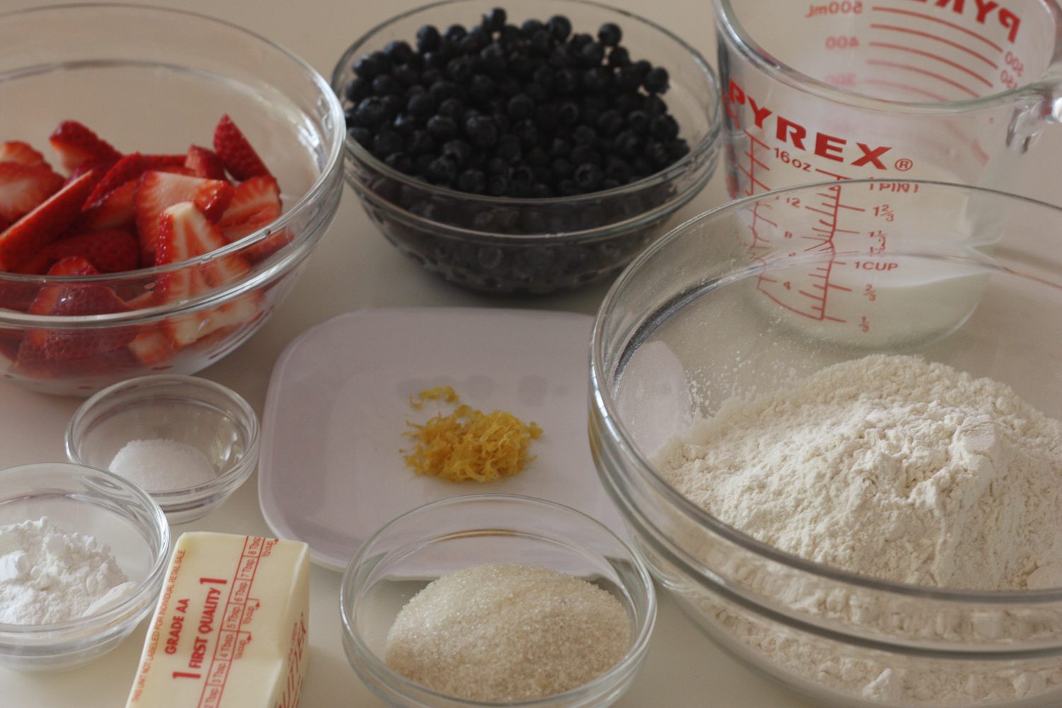 Red, White, and Blue Strawberry Shortcake