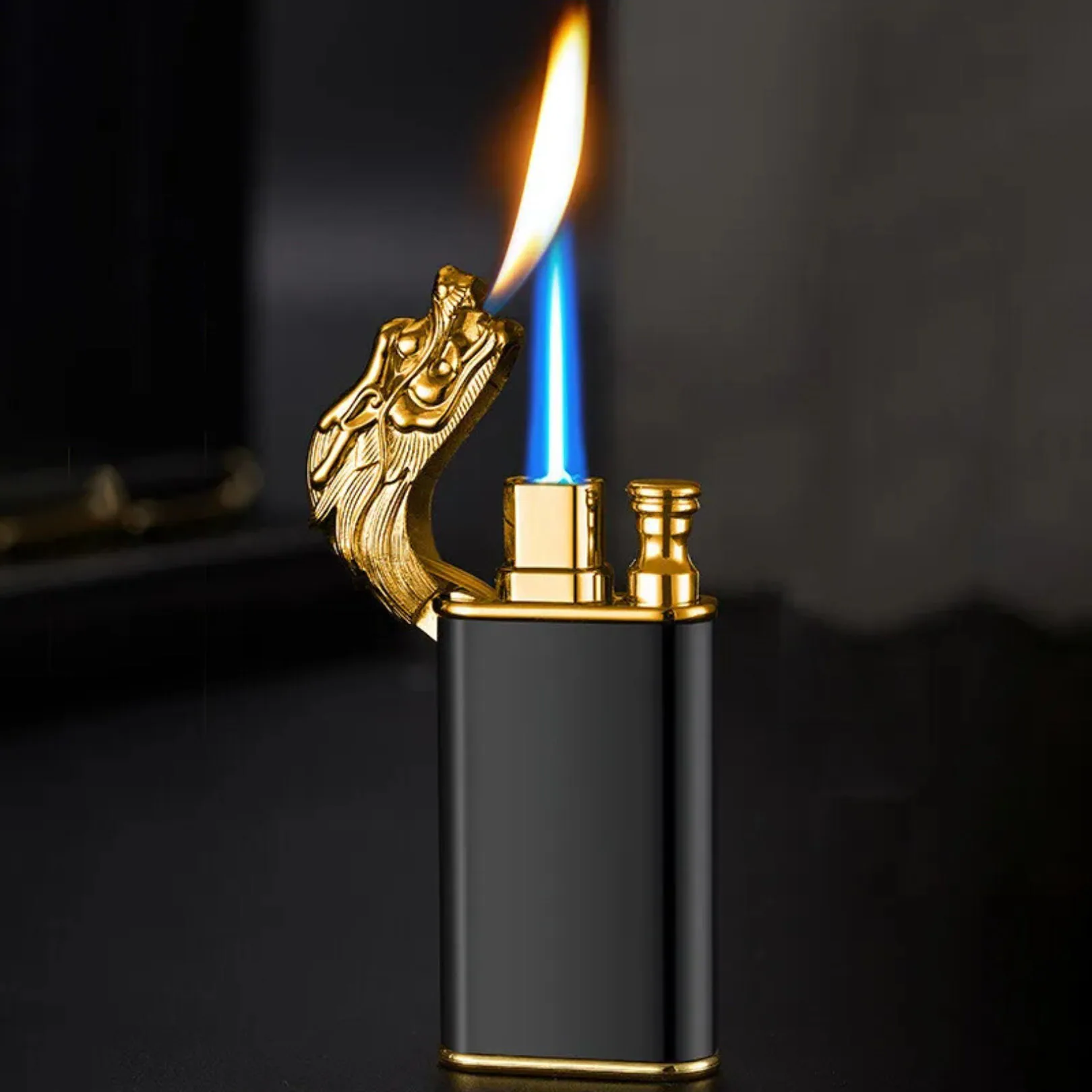 Dragon Lighter With Duel Flame