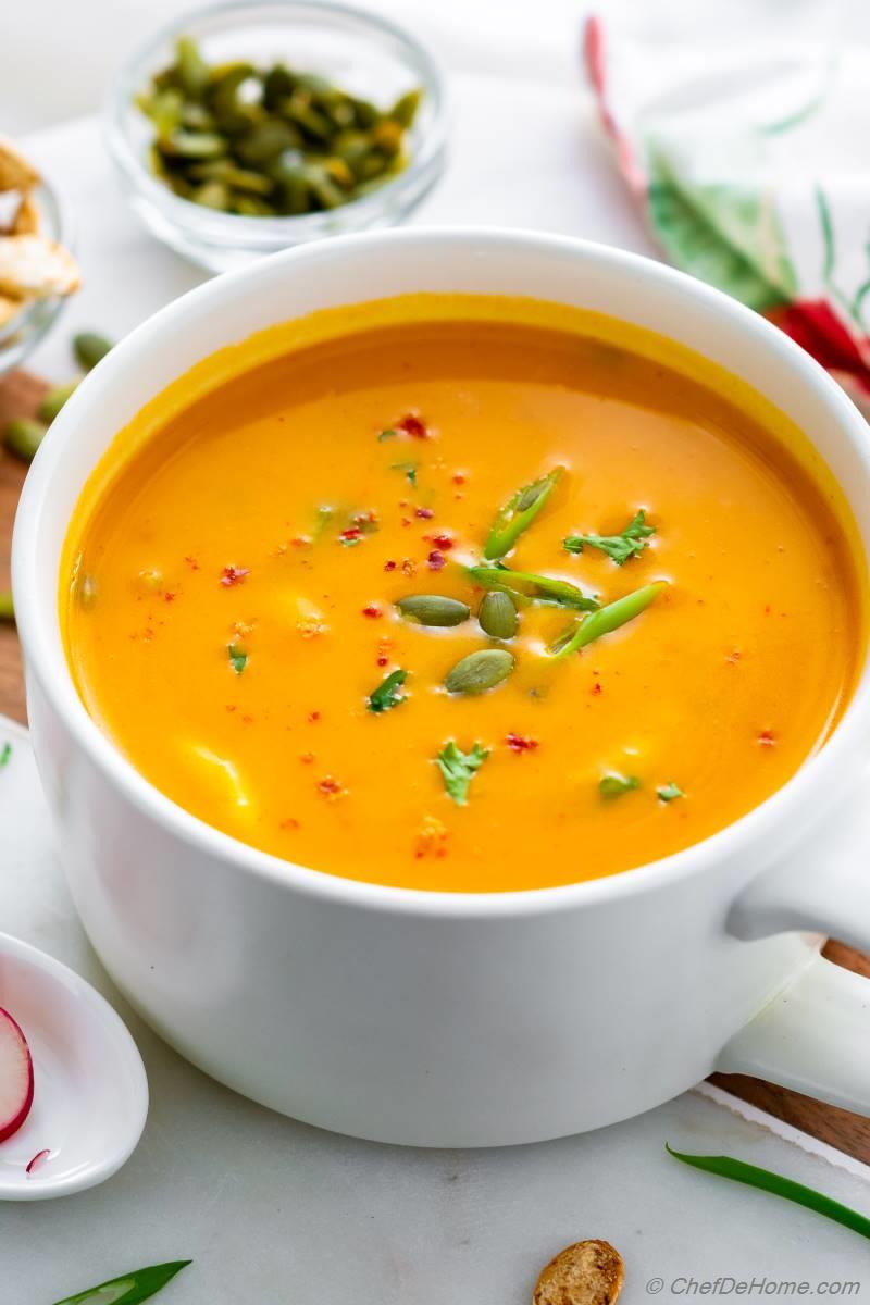 Thai Butternut Squash Soup with Coconut Milk