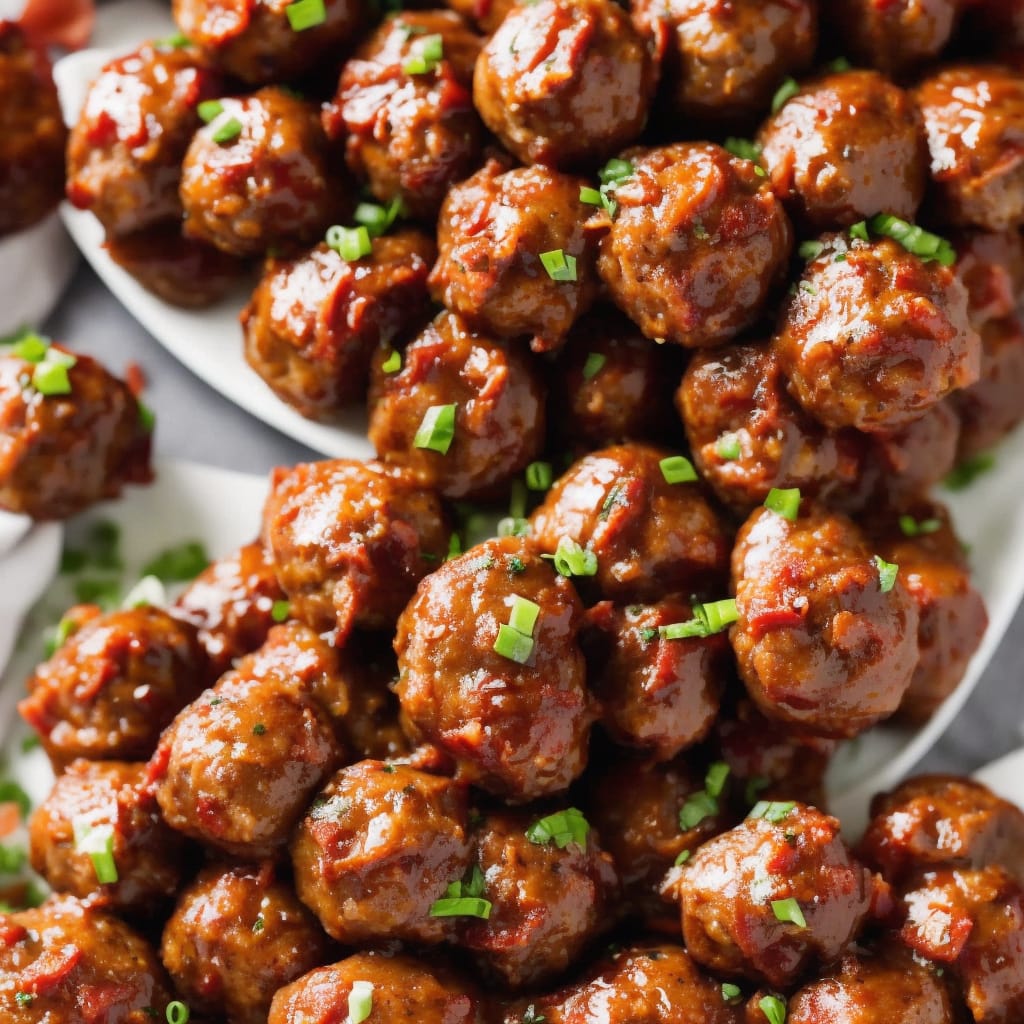 Giant Bacon-Wrapped Meatballs