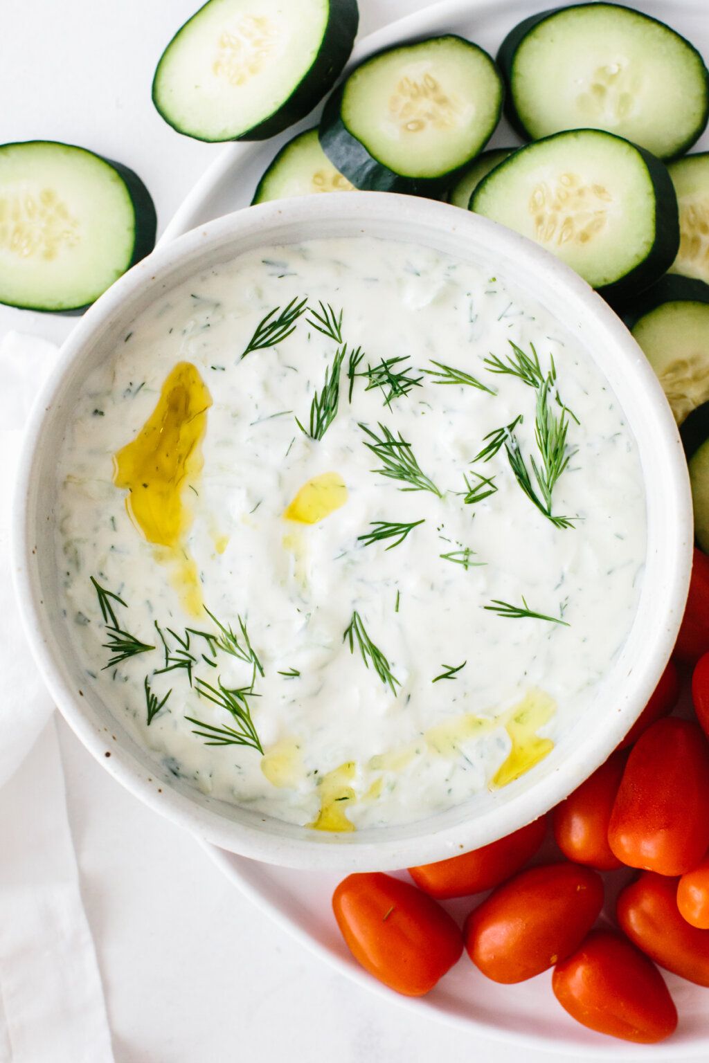 Delicious Tzatziki sauce in a bowl