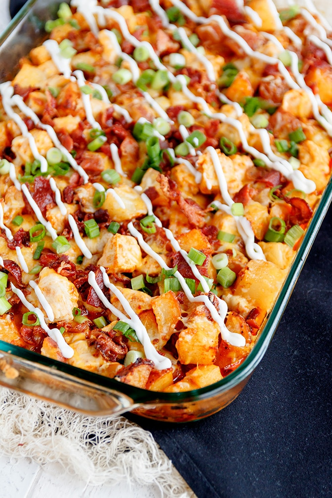 Buffalo Chicken & Potato Casserole