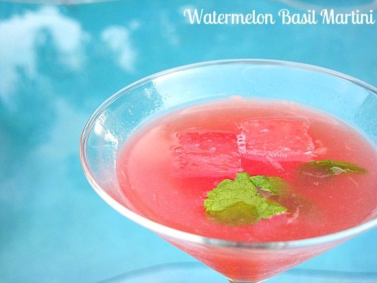 Watermelon Basil Martini