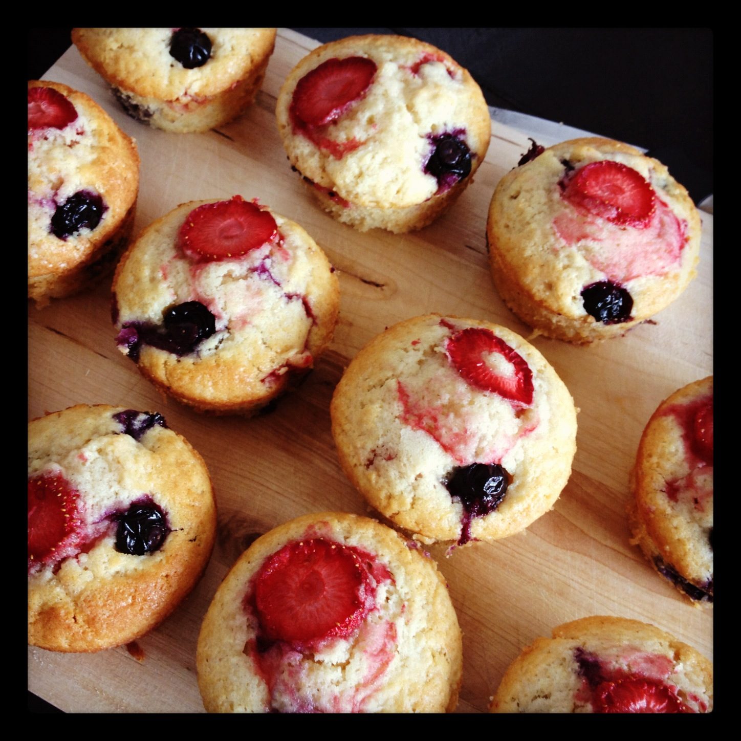 Strawberry Blueberry Muffins