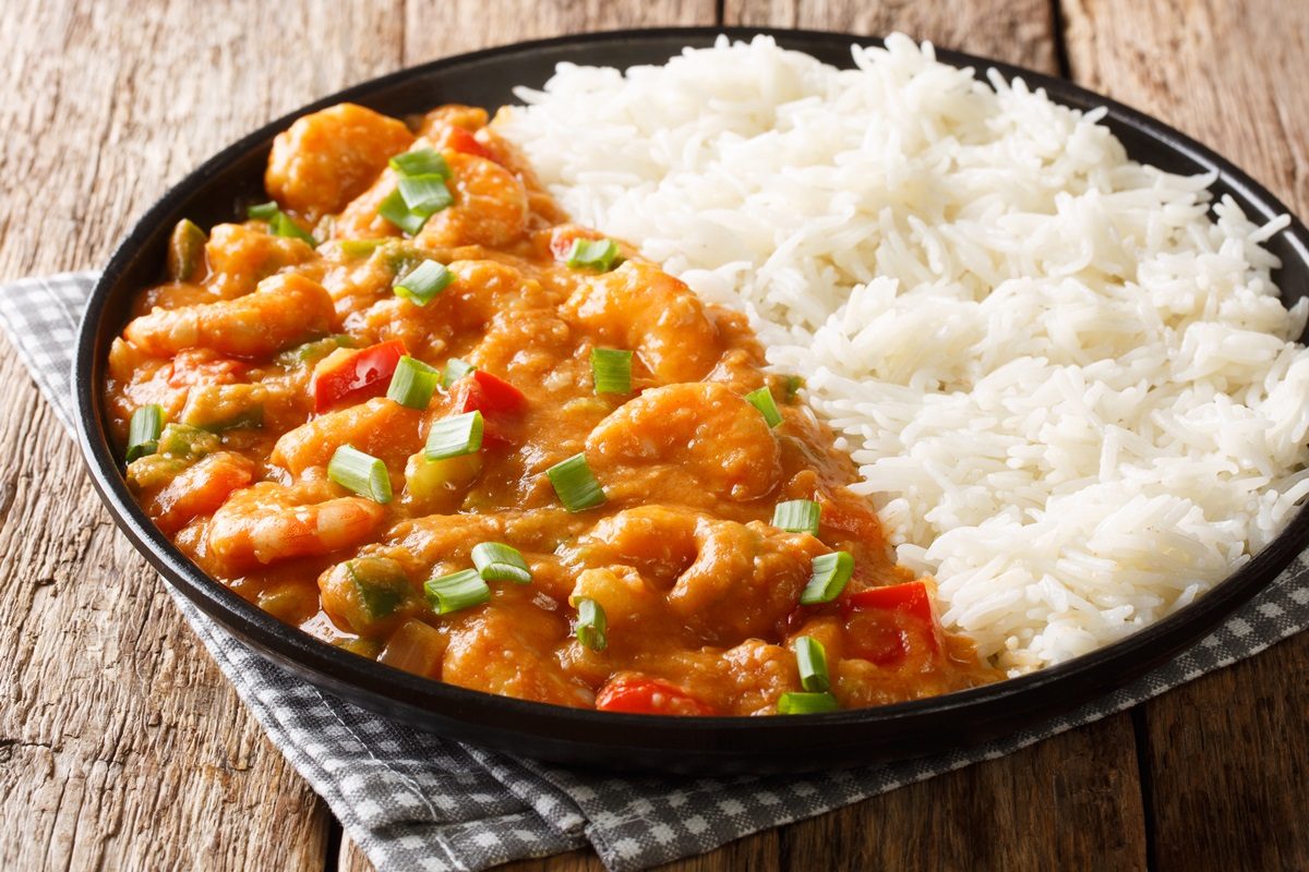 Crawfish Etouffee finished dish