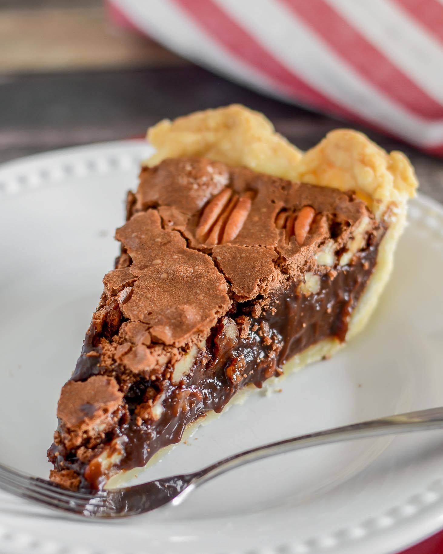 Decadent chocolate pecan pie