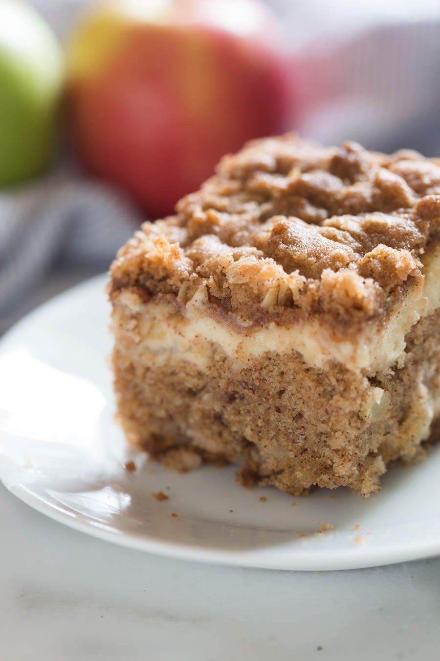 Apple Coffee Cake topped with streusel
